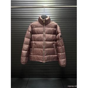 Diorディオールoblique暗紋老フラワースタンドカラーダウンジャケット